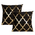 thumbnail image 1 of Funda de almohada negra de 18x 18 ", traje de 2 piezas, funda de almohada decorativa en negro y dorado, funda de cojín para sofá, decoración del hogar, juego de funda de almohada para sala de estar, 1 of 5
