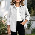 thumbnail image 2 of StSilkitty Kids Denim Shirt Jacket Long Sleeve Collared Button down Shacket with Pocket Fall Lightweight Fashion Coats Size 5-15, 2 of 8