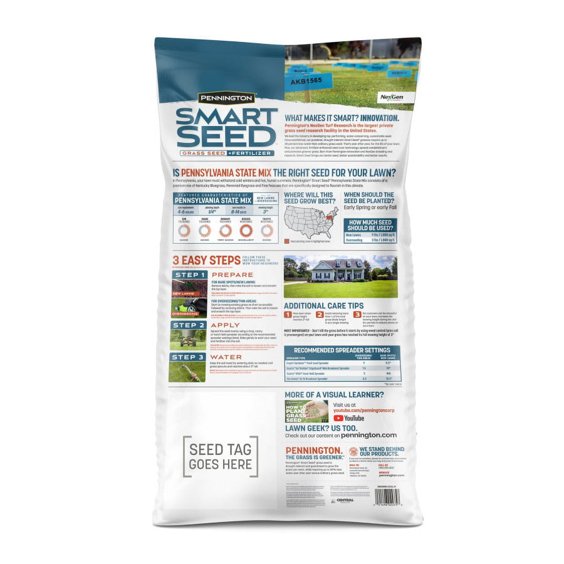 Pennington Smart Seed Pennsylvania State Grass Mix 20 lb