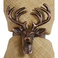 thumbnail image 2 of Park Designs Stag Deer Head Napkin Rings Set of 4 Painted Iron Kitchen or Dining, 2 of 3
