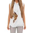 thumbnail image 5 of Stralyhd Cat Pouch Hoodie for Women Cozy Soft Sweatshirts Fleece Warm Kangaroo Pouch Hoodie Sleeveless Pet Carrier Pullover with Pet Pocket White 3XL, 5 of 5