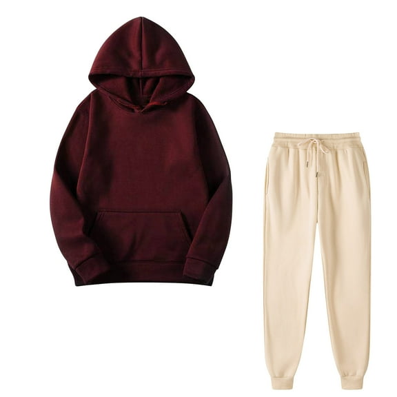 Ohufall 2 Piece Outfits for Women, Fall Winter Outfits Sports Tracksuits Long Sleeve Pullover Hoodies Pants Suit, Sweatshirt for Women