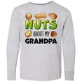 thumbnail image 3 of Inktastic Nuts About My Grandpa Peanut, Almond, Pistachio Long Sleeve Youth T-Shirt, 3 of 5