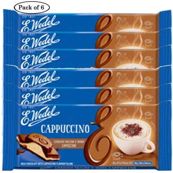 E Wedel Barre Chocolat au Lait Cappuccino Foncé 100 G ( Boîte de 6)