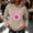 Brown, variant on Womens Breast Cancer Awareness Hoodies Casual Long Sleeve Ribbon Sunflower Print Pullover Sweatshirts