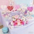 thumbnail image 7 of Uutvmp 24Pcs Valentine's Day Bowl Filler 2.36 Inch Mixed Colors Heart Shaped Filler Wicker Rattan Decorative Balls Heart Filler Decor Craft for Party Supplies White, Pink, Rose Red, Red, 7 of 7