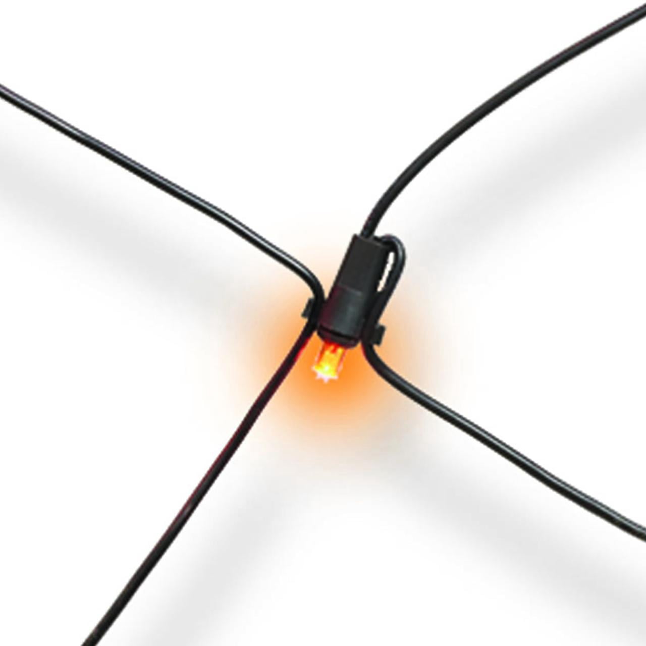 Filet lumineux DEL orange scintillant, 50 lumieres, interieur/exterieur Halloween, par Way To Celebrate