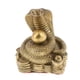 thumbnail image 2 of Figura de animal con caracteres chinos de latón, amuleto de la suerte para la riqueza del Feng Shui Serpiente, 2 of 7