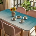 thumbnail image 3 of Teal Blue Ombre Table Cloths for 4 Foot Rectangle Tables, Contemporary Gradient Abstract Art Patio Waterproof Elastic Fitted Tablecloths, Washable Rectangular Table Cover for Camping, 3 of 8