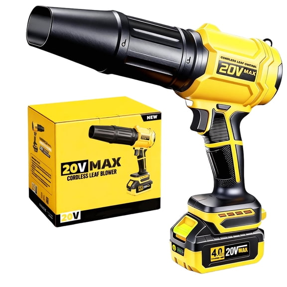 Cordless Leaf Blower for DEWALT 20V Max Battery, 720-CFM 180-MPH Handheld Electric Brushless Dust Blower with Light, Battery Powered Leaf Blowers for Patio , Lawn Care, Leaves (4.0Ah Battery Included