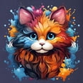 thumbnail image 3 of CafePress - Cute Cat Watercolor Long Sleeve T Shirt - Long Sleeve Dark T-Shirt, 3 of 4