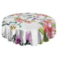 thumbnail image 5 of Round Tablecloth Spring Summer 60x60 Inch flower Table Cover for Party Picnic Dinner Round, 5 of 5