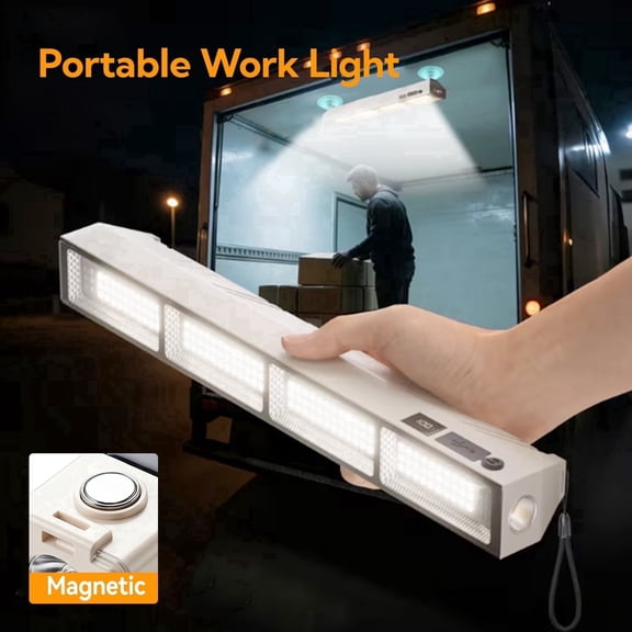 Magnetic Portable Work Light, JUANGU Rechargeable Mechanic Light, 2500LM LED Flashlight for Garage, Workshop, Car Repair & Emergency