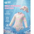 thumbnail image 7 of Girls One Piece Swimsuits Long Sleeve Mermaid Swimsuit for Girls Cute Bathing Suits Girls Bathing Suits Size 7-8 Pink, 7 of 7
