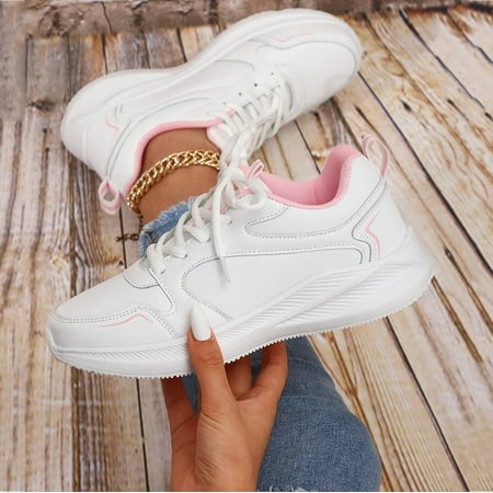 

XIAQUJ Women Sports Shoes Soft Bottom Shoes Breathable Light Leisure Running Travel Shoes Sneakers Women s Fashion Sneakers White 7.5(39)