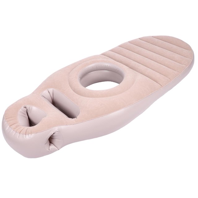 Premium PVC Lightweight Inflatable Full Body Pillow with Belly Hole, Comprehensive Support for Restful Sleep, Pool Floating Massage Yoga