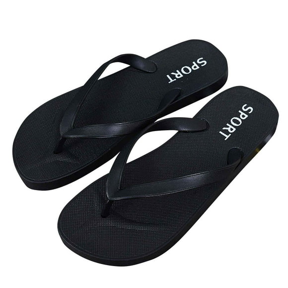 VOAVEKE Sandales pour Femmes Confortables, Sandales d'Été pour Femmes 2025, Sandales de Plage Plates d'Été de Mode Décontractée pour Femmes pour la Salle de Bain, le Bain et l'Extérieur Noir 9