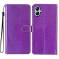 thumbnail image 6 of For Samsung A04E Case Bling Glitter Shiny Magnetic Closure Luxury PU Leather RFID Blocking Wallet Card Holder Hand Strap Folio Kickstand Flip Case Women Girls For Samsung Galaxy A04E, Purple, 6 of 7