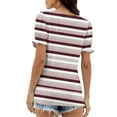 thumbnail image 5 of Tops for Women Summer Casual Ruffle Trim Sleeve Square Neck T Shirts, 5 of 5