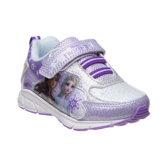 Disney Girl Frozen Ii Hook And Loop Casual Sneakers, Purple, Size: 10