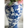 thumbnail image 4 of CC Home Furnishings Floral Bird Porcelain Vase - 13" - Blue and White, 4 of 9