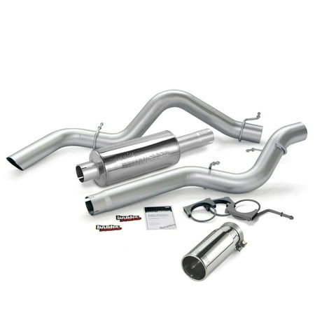 Banks Power 06-07 Chevy 6.6L ECLB Monster Exhaust System - SS Single Exhaust w/ Chrome Tip Fits select: 2006-2007 CHEVROLET SILVERADO, 2006-2007 GMC SIERRA
