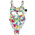 thumbnail image 4 of Salt + Cove Womens Juniors Floral Print Nylon One-Piece Swimsuit, 4 of 4