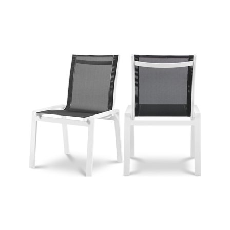 Meridian Furniture Nizuc Black Outdoor Patio Dining Chair (Set of 2)