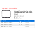 thumbnail image 2 of Automatic Transmission Pan Gasket - Compatible with 2001 - 2006 Subaru Outback 2002 2003 2004 2005, 2 of 2