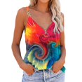 thumbnail image 1 of Camiseta sin mangas estampada con cuello en V para mujer, camiseta sin mangas, chaleco de verano, camiseta informal, 1 of 2