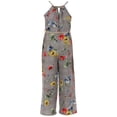 thumbnail image 2 of Little Girl Girls Jumpsuits Floral Graduation Casual Summer Birthday Outfit Yellow 4 JKS 2127 BNY Corner, 2 of 4