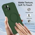 thumbnail image 5 of ELEHOLD Soft Shockproof Case for iPhone 15 6.1",Camera Lens Protector MagSafe Compatible Anti-Fingerprint Anti-Scratch Protective Shell iPhone 15 Silicone Cover,Green, 5 of 5