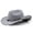 Light Gray, variant on HNMKIU Kids Straw Hat Western Cowboy Style Solid Color Fedora for Boys Girls Daily Casual Beach Sun Protection