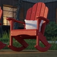 thumbnail image 3 of Wildridge Classic Adirondack Rocking Chair, Cardinal Red - Outdoor Weather Resistant HDPE Rocking Chair for Patio, Deck, Fire Pit, 3 of 4