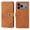 Brown, variant on For IPhone Air 6.5" Ethnic Wind Embossed Strong Magnetic Attachment/Closure, Card Slots/Pocket, PU Leather Flip Wallet Case ,Purple,For iPhone Air