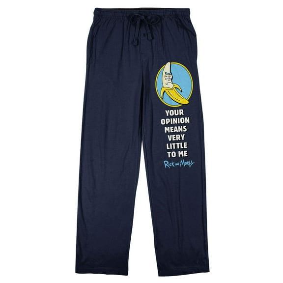 Rick & Morty Your Opinion Men's Navy Sleep Pajama Pants-Small