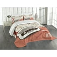 thumbnail image 3 of Ambesonne Vintage Quilted Bedspread Set 3 Pcs, 70s Party, King Size, Multicolor, 3 of 5