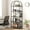 Black, variant on Homhougo-Bookshelf Arched Bookcase 5 Tier Display Racks Tall Standing Bookshelves Modern Storage Rack Shelf Wood Book Shelf for Bedroom