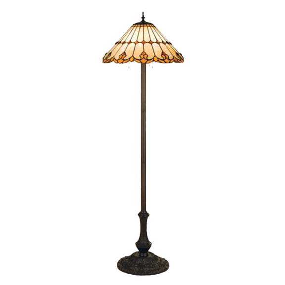 Meyda Tiffany - 17577 - Three Light Floor Lamp - Nouveau Cone - Beige Hag Amber-160pack