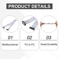 thumbnail image 3 of 3 Pcs IDC Flat Ribbon Cable, 2.54mm Pitch 25mm Width 50cm Long 20 Pin FC to FC Flat Ribbon Connector Jumper Wire for PC, 3 of 5