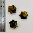 thumbnail image 4 of Twinkling Carved Tiger's Eye 6-Point Star Beads | 16x9mm | 3 Beads |, 4 of 12