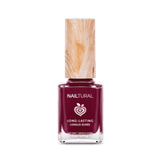 Nailtural Natural Vegan Nail Polish Color, Optimistic Orchid, Dark Red