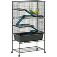 thumbnail image 1 of PawHut 59" 5-Level Rolling Small Animal Cage w/ Deep Tray, Non-Slip Ramps, 1 of 10