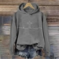 thumbnail image 2 of VBTAPA Womens Christian Hoodie Jesus Cross Graphic Hooded Sweatshirt Loose Casual Pullover Hoodies Valentines Day Gifts for Lover Girlfriend Dark Gray XL, 2 of 4