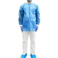 thumbnail image 3 of Disposable SMS Hip Length Lab Jackets Coats, Medium Size, Pack of 10, 3 of 3