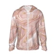 thumbnail image 1 of Balery Rose Gold Glitter Splatter Sudadera ligera de manga larga con capucha y protección solar UPF 50+ para hombre y mujer, ideal para pesca y running-Large, 1 of 7