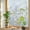 Gold, White, Gray, variant on Window Privacy Film for Home Office Static Cling, Yellow Spring Floral Decorative Stained Glass Window Film for Small Windows/Kitchen Windows Elegant Pastoral Flowers 19.6 x 39.3 Inches