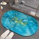 thumbnail image 1 of Alfombrilla de baño ovalada, absorbente, de goma suave, antideslizante, para baño, inodoro, puerta, 1 of 6