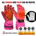 thumbnail image 3 of EvridWear Heated 3M thinsulate Thermal Winter Gloves for Women Men with 2 Rechargeable Battery (Sizes L Hot Pink), 3 of 6