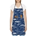 thumbnail image 3 of Pofeuu Ornamental Fish Print Aprons with Pockets, Cute Aprons for Kitchen, Cooking, Server, Barber, Chef Apron, 3 of 7